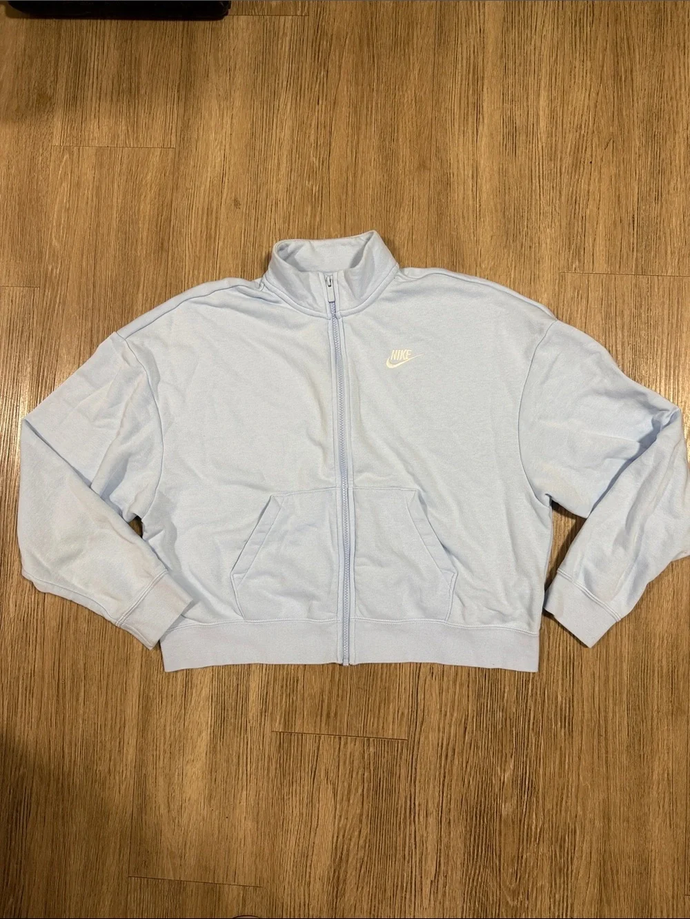Nike Women's Pale Blue Full-Zip Bomber Jacket M